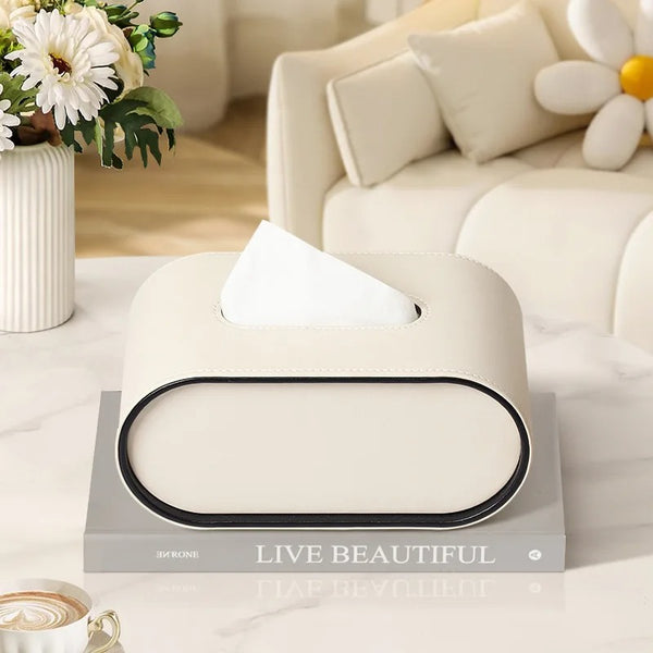 Modern Leather Tissue Box