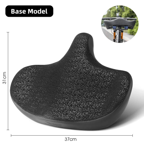 Wide Ergonomic Bike Saddle for MTB E Bike and City Bicycle Comfort