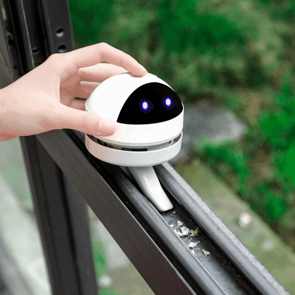 Compact Mini Desk Vacuum Cleaner – USB Rechargeable Robot for Easy Dust Cleaning