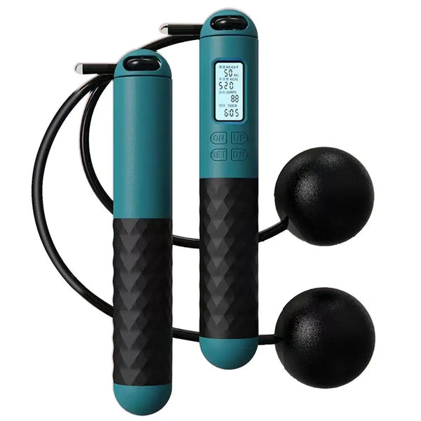 Weighted Cordless Jump Rope with Counter – Smart Fitness Skipping Rope for Home Workouts