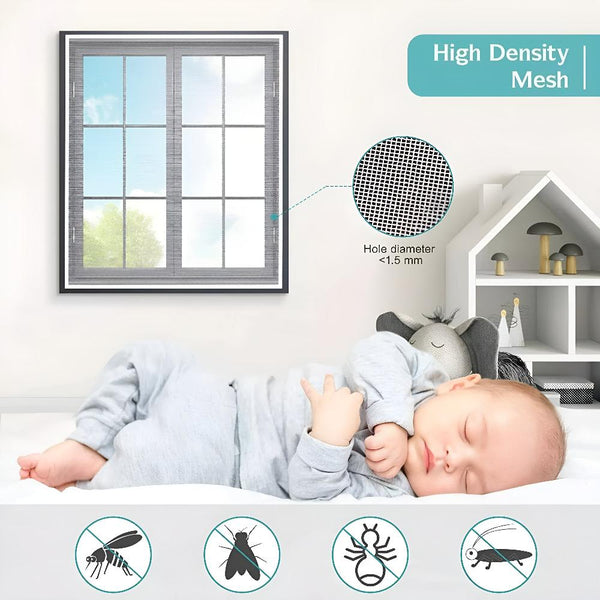 Magnetic Fly Screen Window – Easy Installation & Bug Protection