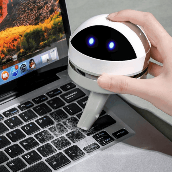 Compact Mini Desk Vacuum Cleaner – USB Rechargeable Robot for Easy Dust Cleaning