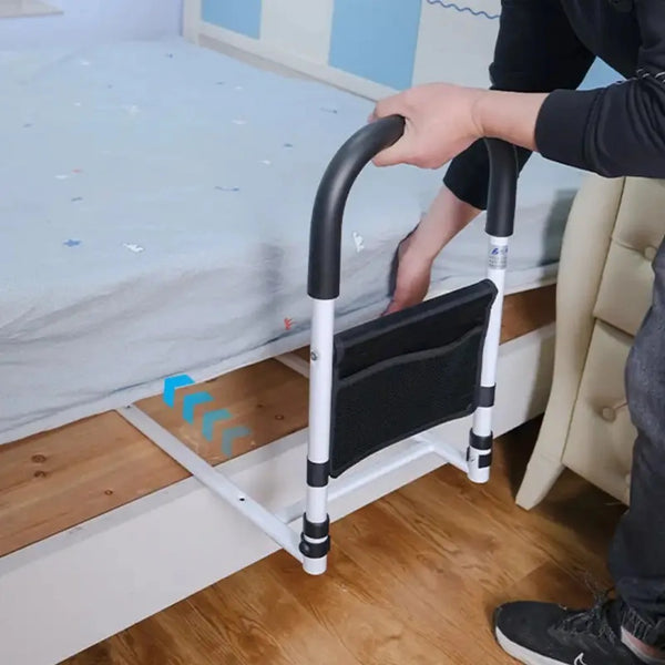 Adjustable Bed Assist Rail with Side Handrail – Safety Support for Elderly & Mobility Assistance