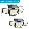 Solar Outdoor Motion Sensor Light with 3 Heads and 270° Wide Angle Waterproof Design