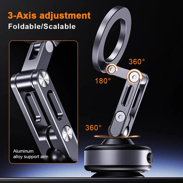 360° Rotation Vacuum Magnetic Car Phone Holder