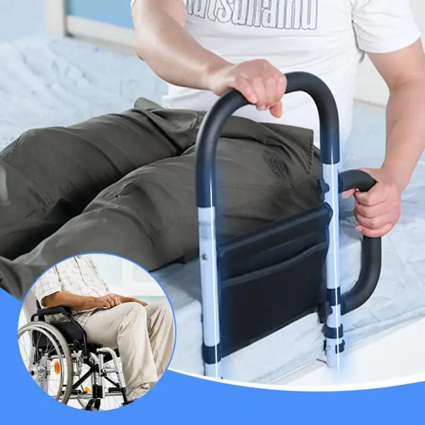 Adjustable Bed Assist Rail with Side Handrail – Safety Support for Elderly & Mobility Assistance