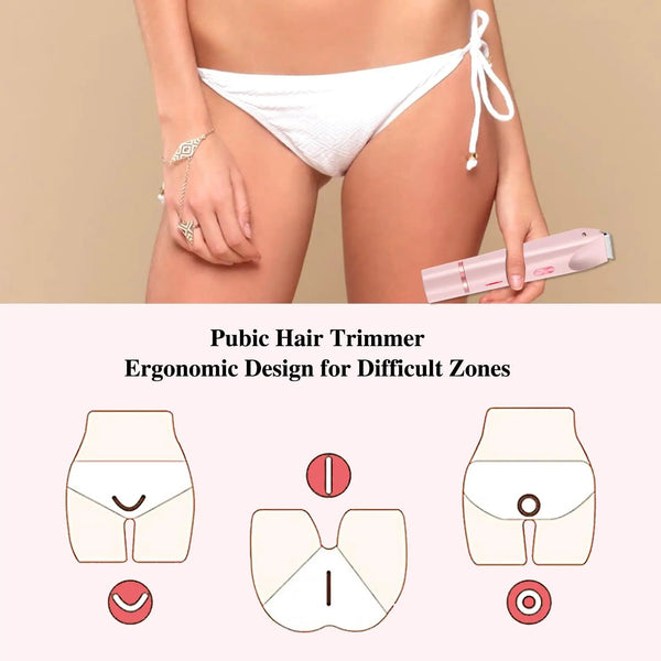 2 in 1 Electric Bikini Trimmer - Dual Headed Shaver For Women