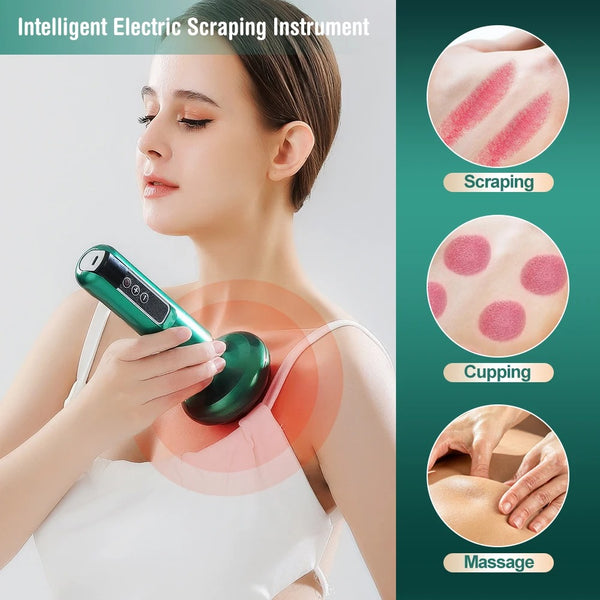 Electric Cupping Massager – Vacuum Suction Gua Sha with Infrared Heat for Anti-Cellulite & Body Slimming Therapy