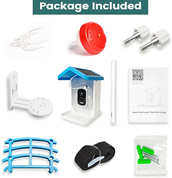 Smart Bird Feeder with Camera Solar Powered