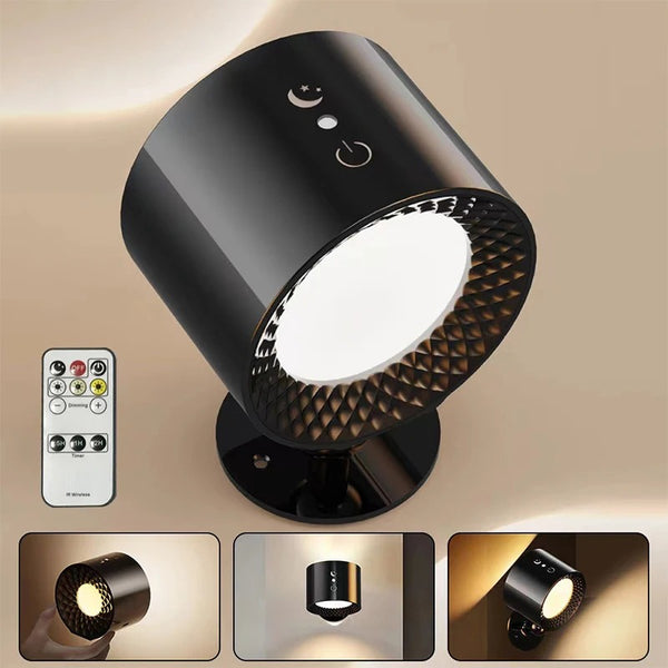 Rechargeable 360° Rotatable Magnetic LED Wall Light – Adjustable Wireless Night Lamp