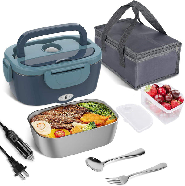 Electric Lunch Box – Portable Food Warmer with Dual Compartments & Car/Home Plug
