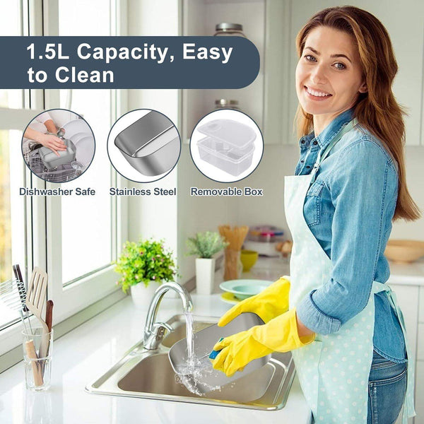 Electric Lunch Box – Portable Food Warmer with Dual Compartments & Car/Home Plug