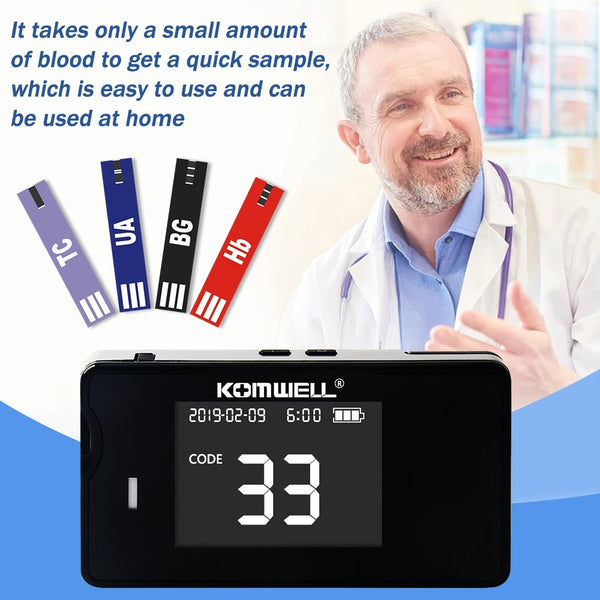 4 In 1 Multifunctional Health Monitor: Cholesterol, Glucose & Uric Acid