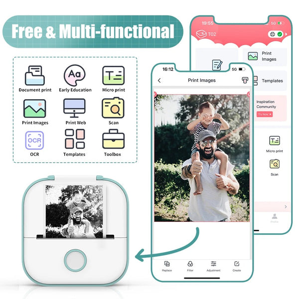 Portable Mini Printer - The Instant Photo Printer