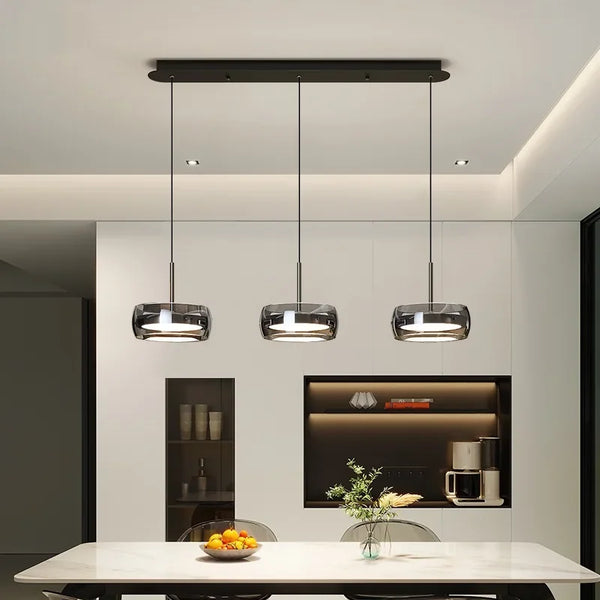 Adjustable LED Glass Pendant Light for Kitchen and Dining – Modern Indoor Lighting