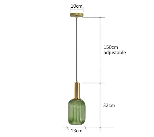 Variant image for Colorful Retro Glass Pendant Light – Creative LED Hanging Light for Living Room and Bedroom-19