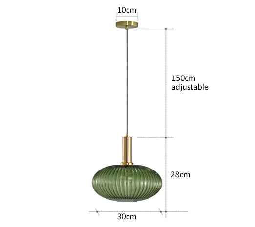 Variant image for Colorful Retro Glass Pendant Light – Creative LED Hanging Light for Living Room and Bedroom-13