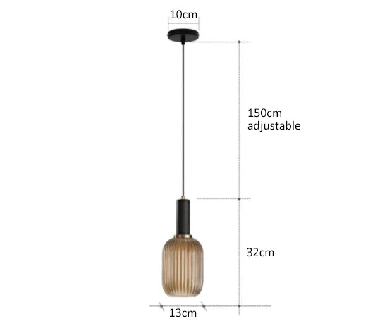 Variant image for Colorful Retro Glass Pendant Light – Creative LED Hanging Light for Living Room and Bedroom-6