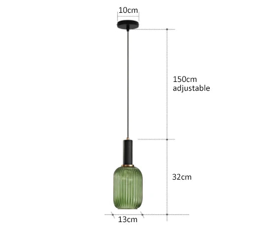 Variant image for Colorful Retro Glass Pendant Light – Creative LED Hanging Light for Living Room and Bedroom-16