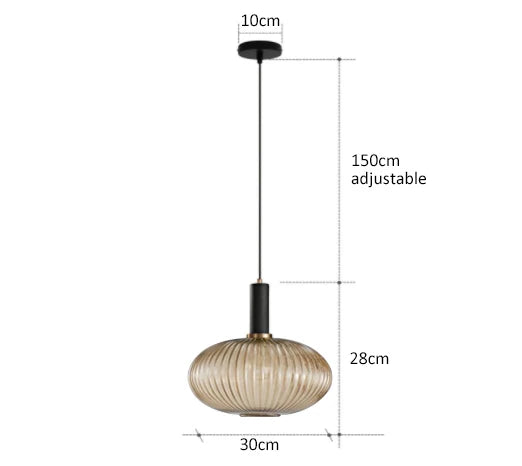 Variant image for Colorful Retro Glass Pendant Light – Creative LED Hanging Light for Living Room and Bedroom-11