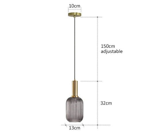 Variant image for Colorful Retro Glass Pendant Light – Creative LED Hanging Light for Living Room and Bedroom-17