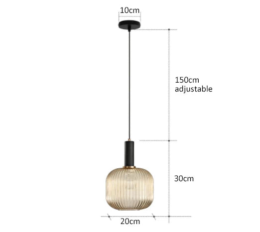 Variant image for Colorful Retro Glass Pendant Light – Creative LED Hanging Light for Living Room and Bedroom-5
