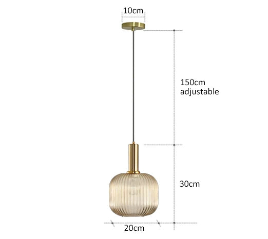 Variant image for Colorful Retro Glass Pendant Light – Creative LED Hanging Light for Living Room and Bedroom-8