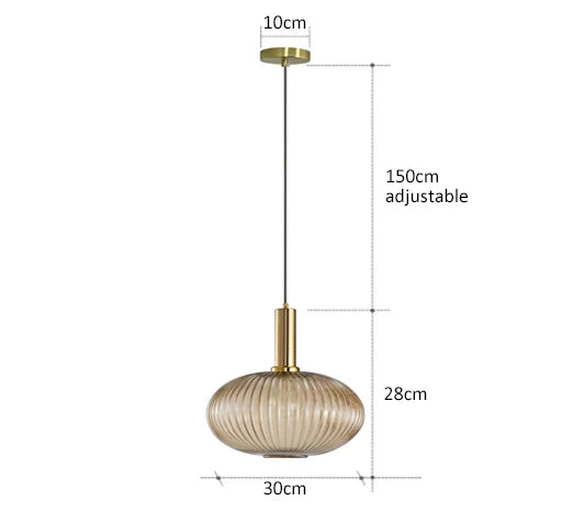 Variant image for Colorful Retro Glass Pendant Light – Creative LED Hanging Light for Living Room and Bedroom-4