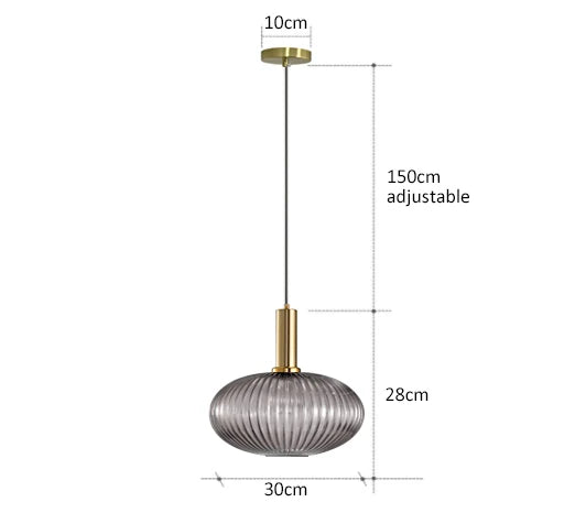 Variant image for Colorful Retro Glass Pendant Light – Creative LED Hanging Light for Living Room and Bedroom-14