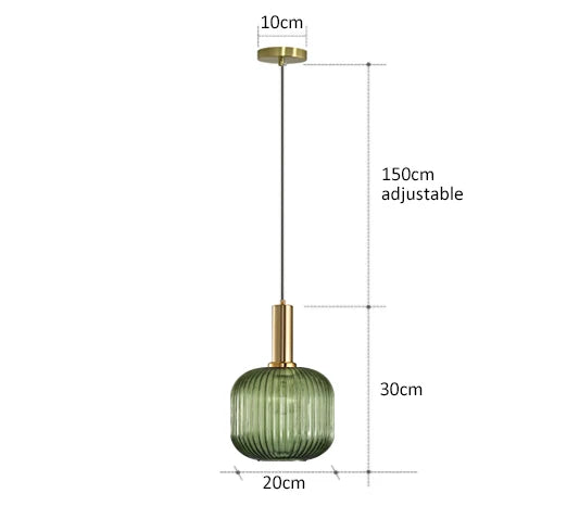Variant image for Colorful Retro Glass Pendant Light – Creative LED Hanging Light for Living Room and Bedroom-3