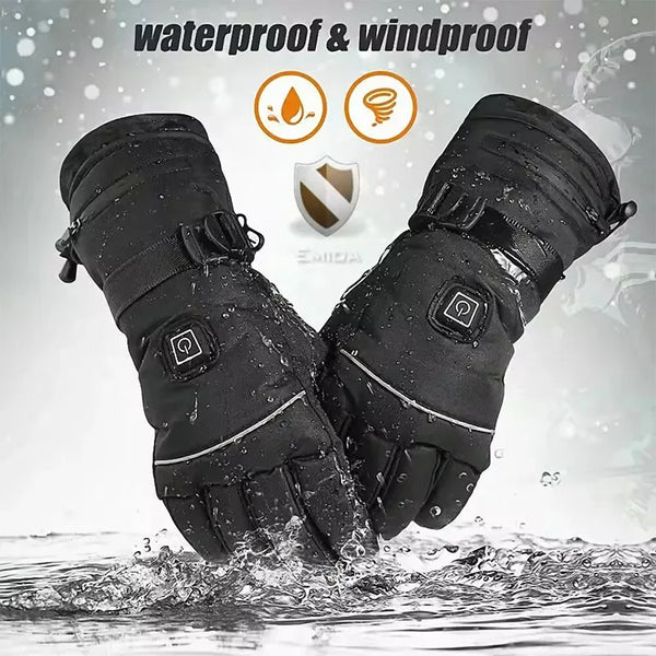Heated Winter Gloves for Men and Women with 3 Heating Levels - Water-Resistant Thermal Gloves for Outdoor Activities 2
