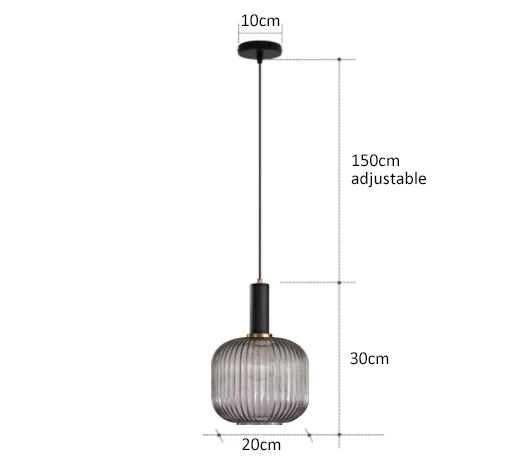 Variant image for Colorful Retro Glass Pendant Light – Creative LED Hanging Light for Living Room and Bedroom-2
