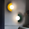 LED Wall Sconce with Round Plastic Ball Lampshade – Modern Wall Light for Bedroom and Corridor