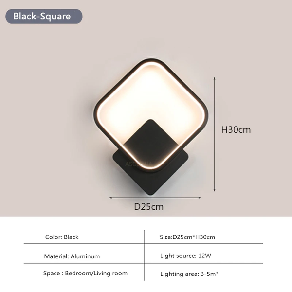 Modern LED Wall Lamp – Minimalist Nordic Wall Sconce for Indoor Lighting and Home Decor