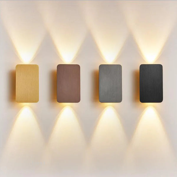 Modern Brushed Aluminum LED Wall Lamp for Indoor Use