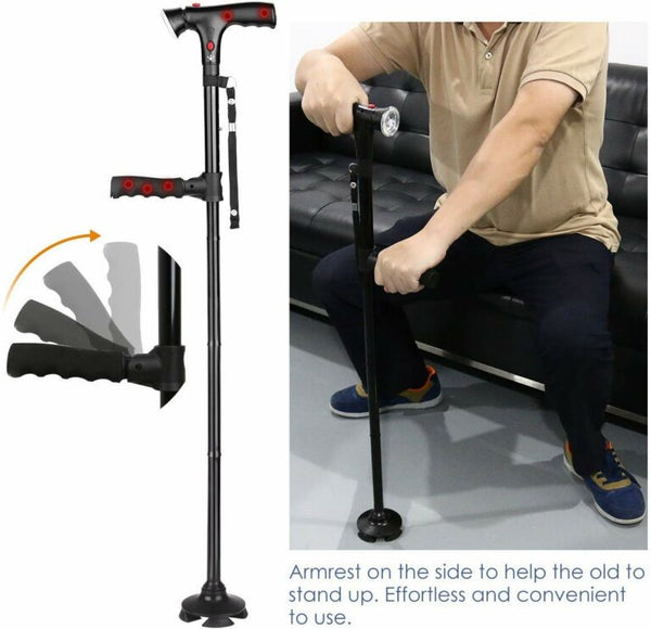 Adjustable Folding Cane with LED Light – Walk with Confidence & Safety