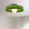 Nordic LED Flush Mount Ceiling Light Fixture – Retro Glass Design for Bedroom and Living Room