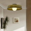 Nordic LED Flush Mount Ceiling Light Fixture – Retro Glass Design for Bedroom and Living Room