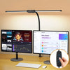 Double Head Dimmable LED Desk Lamp with Clamp for Home Office