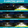 Solar Outdoor Motion Sensor Light with 3 Heads and 270° Wide Angle Waterproof Design