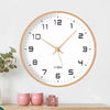 Silent Nordic Wooden Wall Clock – Japanese Minimalist Hanging Decor