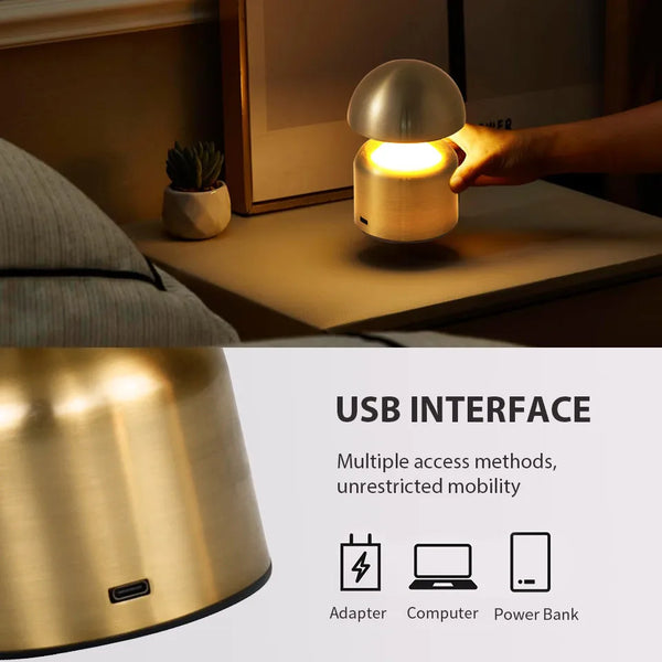 Rechargeable LED Touch Table Lamp – USB Dimmable Night Light with 3 Color Modes for Bedroom, Bedside & Reading