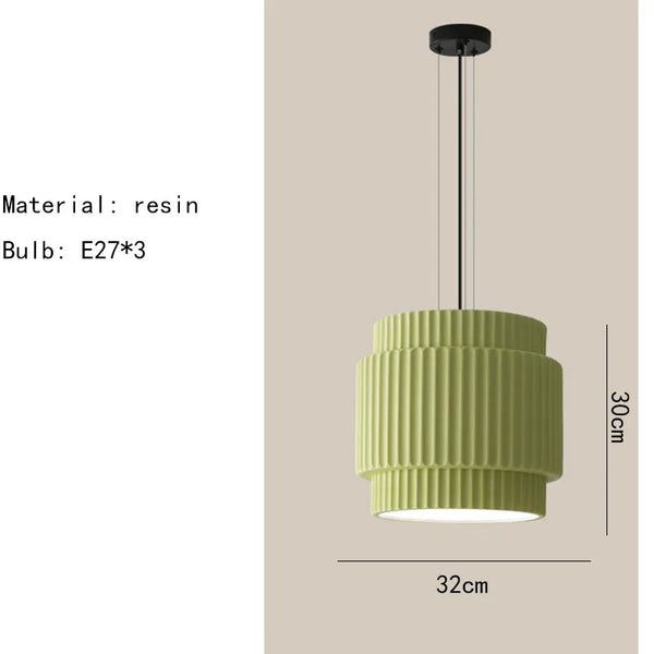 Variant image for Elegant Green and Beige Resin Chandelier Light with Adjustable Wire – Modern Dining Room Chandelier for Stylish Interiors-18
