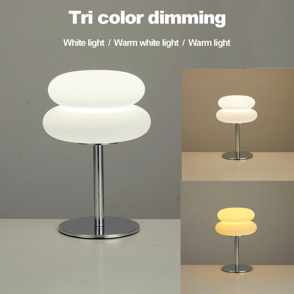 Tri-Color Dimming Table Lamp with 9 Brightness Levels – Creamy Bedside and Desk Lamp for Bedroom and Study-1