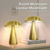 Rechargeable Cordless Mushroom LED Desk Lamp with Touch Sensor