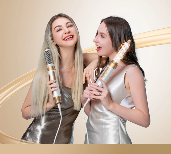 7-in-1 High-Speed Ionic Hair Dryer Brush with Diffuser, Curler & Styling Tools