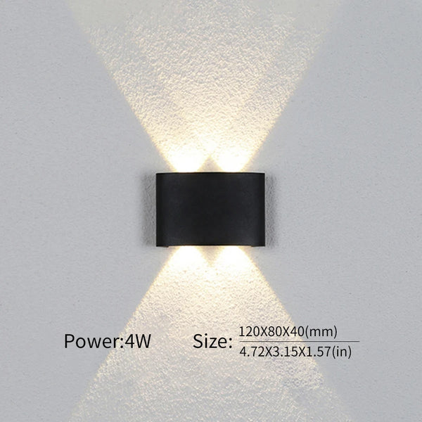 Variant image for Modern Waterproof LED Wall Light for Indoor and Outdoor Use – 2W to 10W, Durable ABS, Black/White Exterior Wall Lights-10