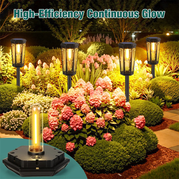 Solar Pathway Lights Waterproof LED Garden Lamps Outdoor