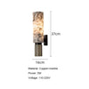 Variant image for Modern Natural Marble Wall Lamp with Copper Accents – Elegant Wall Sconce Lighting for Bedroom and Corridor-2
