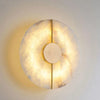 Modern Marble Wall Lamp Sconce with LED – Elegant Gold Copper Finish for Living Room and Bedroom